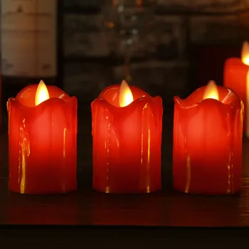 3ks/veľa Led Flameless Sviečka Plastové Simulované plameň LED Narodeniny Sviečka, Svetlá, Vianočné, Svadobné Party Domáce Dekorácie