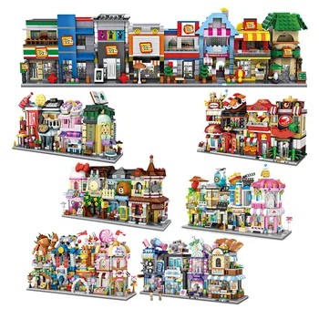 Deti hračky kompatibilné s lego city, lego creator architektúry blokov budovy vianočný darček duplo akcie obrázok anime dom moc