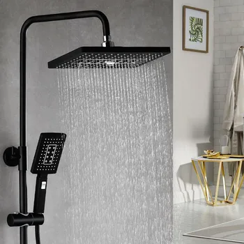Digitálny Kúpeľňa so Sprchou Systém s Termostatické Funkciu Inteligentné Zobrazenie Teploty Obrazovke Vaňa Sprcha Batérie, Zdvíhacie Bar