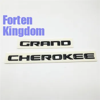 Forten Kráľovstvo 1 Kus Nový ABS Lesklý Čierny Pre Grand Cherokee Vlastné Dvere Auta 3D Písmeno Odznak Znak Nálepky Odtlačkový 68110321AC