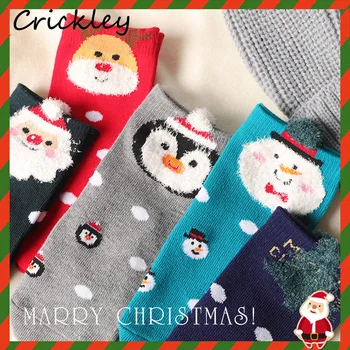 Zimné Deti Vianočné Ponožky Cartoon Santa Claus Elk Snehuliak Vzor Ponožky pre Chlapcov, Dievčatá Udržať v Teple Absorbovať Pot Deti Ponožky