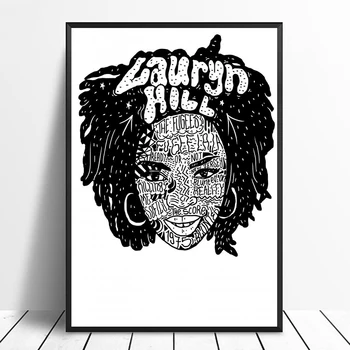 Lauren Hill Hip hop, Rap, Rock Spevák Hudby Plagát Domova Steny Výzdoba Steny Umelecké Plátno, Maľovanie na Plátno Tlačiť
