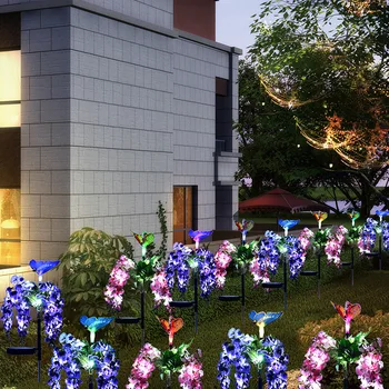 Slnečné svetlo vonku LED simulácia bean kvet trávnik lampy vonkajšie nepremokavé záhradu, nádvorie park cesta trávnik dekoratívne 1/2 ks
