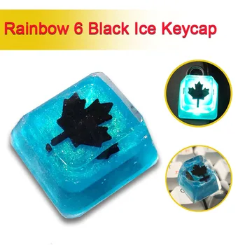 Rainbow 6 Black Ice Keycap OEM R4 Modrá Živice Tlačidlo Spp Pre Cherry MX Klávesnice Nové