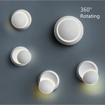 6W nástenné led svietidlá, dekorácie posteľ bočné svietidlo pre spálne loft sconce svetlo nastaviteľné 360 otočná pre moderné domáce interiér