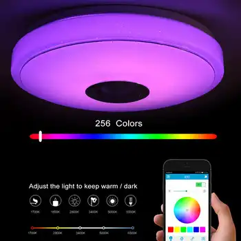 200W Moderné RGB LED Stropné Svietidlá Domov Osvetlenie WiFi APLIKÁCIE bluetooth Hudby Svetlo Spálňa Lampa Smart Strop Žiarovka+Diaľkové Ovládanie