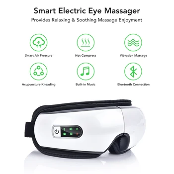 Bluetooth Elektrické Vibrácie Oko Masér Vrásky, Únava Zmierniť Horúce Komprimovať Terapia Vibračné Masážne Zariadenie, Starostlivosť O Oči