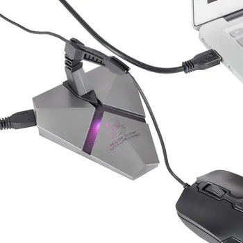 Mouse Bungee Kábel Klip Myši drôtený držiak na Kábel Organizátor Čítačka Kariet Multifunkčné Mouse Bungee Mause USB 3.0 Hub