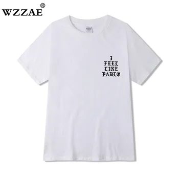 Mám POCIT, že POTENT T Shirt Notoricky známy BIG Saint Pablo Tour Kanye West Streetwear Hip Hop Rap Módne Bežné Krátke Rukávy Tričko