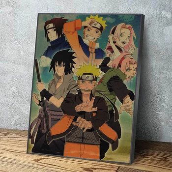 Obrazy na Stenu Umelecké Plátno Naruto Modulárny Chlapec Dievča Obrazu HD Tlač Plagátov Japonskom Anime Pohode Č Rám Pre Obývacia Izba Domova