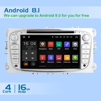 2 Din AutoRadio Android 8.1 Auto DVD Prehrávač Pre Ford Focus 2 3S-Max, C-Max, Mondeo 4 Galaxy, Kuga 2008-2010 GPS Navigácie vedúci jednotky