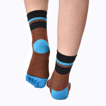 5 Párov/Veľa Päť Prstov Ponožky Pre Človeka Česanej Bavlny Prekladané Farebné Priedušná Pot Dezodorant, Antibakteriálne Ponožky S Prstami