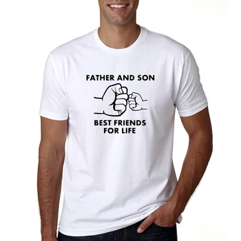 Rodina Zodpovedajúce Oblečenie Otec a Syn Najlepšími Priateľmi na celý Život Tlač Rodiny Vzhľad T Shirt Dieťa Otec Oblečenie Deň Otcov Dar