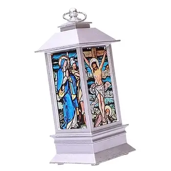 Vianočné LED Búrka Svietidla Cirkvi Ježiša Vzor Simulované Malé Olejové Lampy