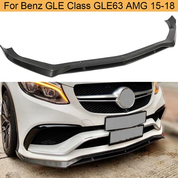 Auto Predný Nárazník Pery Pre Mercedes-Benz GLE Triedy GLE63 AMG-2018 Uhlíkových Vlákien Auto Predný Nárazník Pery Spojler Zástera Štiepačky