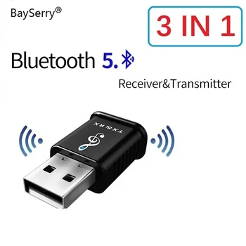 Bluetooth 5.0 Audio Prijímač, Vysielač 2 V 1 AUX RCA, USB, 3.5 mm Stereo Mini Bluetooth Jack Pre TV, PC Súprava Adaptéra Bezdrôtovej siete
