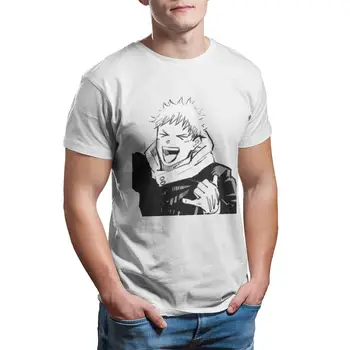 Roztomilý Yuji Itadori Pohodlie Oblečenie Cool Dizajn Jujutsu Kaisen YujiItadori Anime Bavlna Muži T-Shirt
