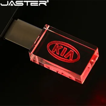 JASTER HOT KIA crystal + kovové USB flash disk kl ' úč 4 GB 8 GB 16 GB 32 GB, 64 GB 128 gb kapacitou Vonkajšej pamäte memory stick u diskov