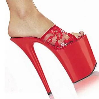 BBZAI Nový vzor Vynikajúcej kvality obuv žena, 20 CM veľkosť Papuče topánky Tenké Podpätky Fashion Show Pohodlné 34-45 46