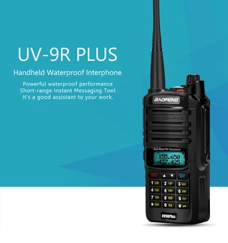 2ks kvalitné 10W 20 km Baofeng UV-9R plus ham rádio rádio cb comunicador nepremokavé walkie talkie baofeng uv 9r plus рация