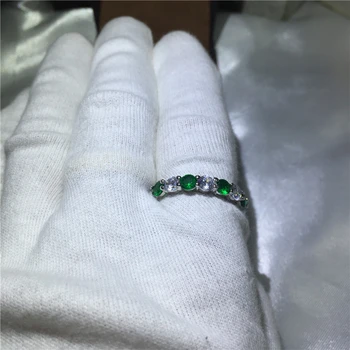 Móda Žena Prst Šperky 925 Sterling Silver ring Soňa Zelená 5A zirkón Kameň Zapojenie Svadobné Kapela Prstene pre ženy, Svadobné
