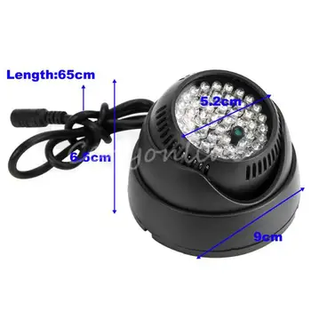 360 Stupeň Otočiť 48 Pre IR LED Infračervené Nočné Videnie Pomáhať LED Lampa Pre Bezpečnostné Kamery CCTV