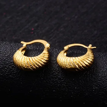 Wando Trendy Etiópskej šperky Malé vrecko Náušnice pre Ženy/Dievčatá Arabskej Afriky Šperky Zlatá Farba Pendientes Svadobné Dary