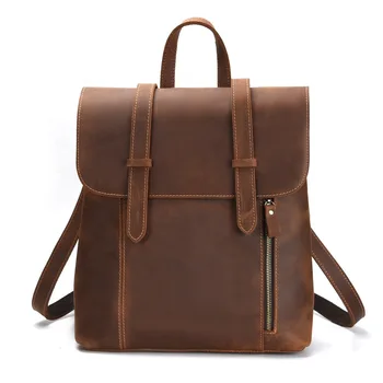 Pánske taška vintage hovädzie kože cestovný batoh