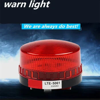 4 farebné LTE-5061 Signál Výstražné svetlo Nepremokavé 220V Kontrolka LED Lampa malé Blikajúce Svetlo Bezpečnostný Alarm