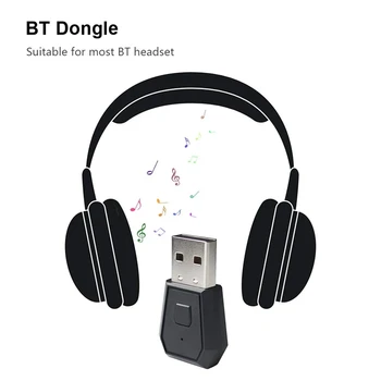 BT Adaptéru Prijímač Bezdrôtový Headset pre Slúchadlá, Adaptér hardvérový kľúč USB Adaptér USB Dongle pre PS4 Čierna