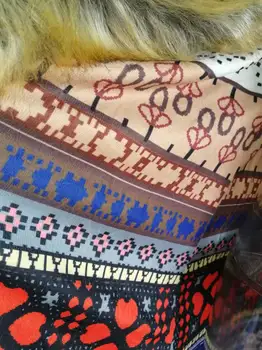 YAMDI Vytlačené FauxFur Bunda s Kapucňou ženy 2020 nové jeseň zima dlho cardigan elegantné outwears boho chic bunda strapec patchwork