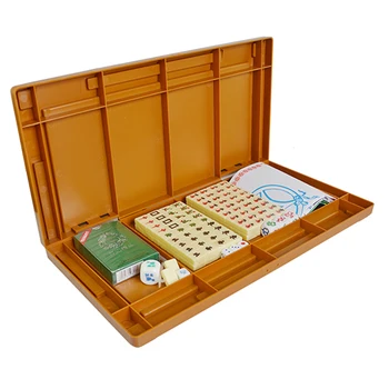Vonkajšie Zábavu Skladací Mini Mahjong Nastaviť Multifunkčná Stolová Hra Nastaviť Pre Cestovanie, Rodina, Voľný Čas