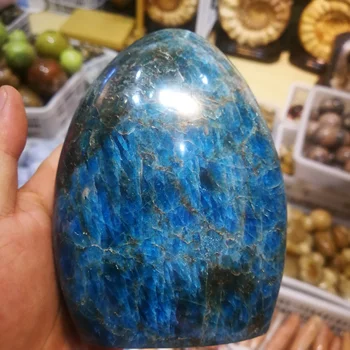 550-1000 G Krásne Prírodné Modré Apatitu Kremeň StandStone uzdravenie dekor