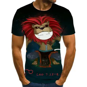 2020 najnovšie zviera 3D vytlačené T-shirt pohode funny T-shirt mužov krátkym rukávom letné tričko fashion T-shirt veľkosť 110-6XL XL