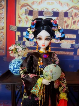1/6 Starovekej Čínskej Princeznej Bábika Ručne maľované Tvár Qing Dynastie Royal Concubine Bábiky Orientálna BJD Dievča Bábiku Dary