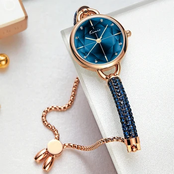KIMIO Diamantový Náramok dámske Hodinky Obväz Crystal Sledovať Ženy Značky Luxusné Žena Náramkové hodinky Dropshipping 2019 Nové Prírastky
