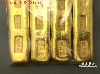4pcs starožitné Čínsky Zlatý ingot, gold bar, 