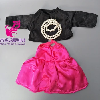 43 cm Baby doll fialová princezná 3layers čipky šaty sa hodí pre 18-palcové dievča bábiku outwear deti hrať hračky, darčeky