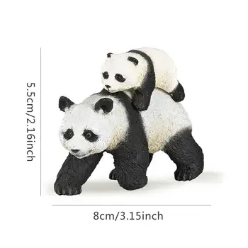 3inch Panda A Dieťa Divoký Život Figúrka Hračka Zvieracích Postáv Simulácia Panda Model Plavidlá Ornament Hračky Darček Skladom