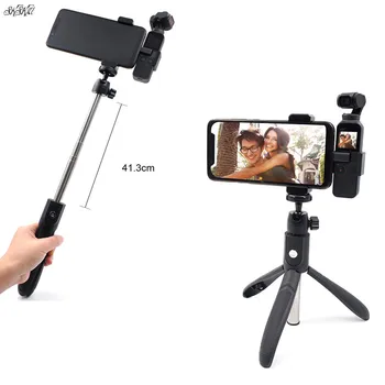 3 v 1 mini stolný statív selfie stick & fotoaparát telefónu klip Rozšíriť na stenu pre dji Osmo Vrecku 2 / pocket 1 gimbal fotoaparát