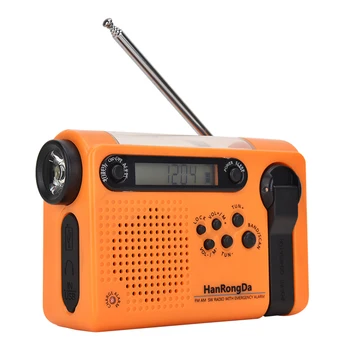 Prenosné HRD-900 Solárne nabíjanie Full Band Rádio pre Outdoorové potreby na Kempovanie Turistika FM AM Baterka Power Bank Multifunkčné Radiogram