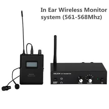 Pre ANLEON S2 Stereo Bezdrôtový Monitor Systém Bezdrôtové Slúchadlá Mikrofón Vysielač Systému 561-568Mhz 100-240V NTC Anténu Auta