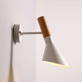 QLTEG Nordic moderný minimalistický Sconce spálňa LED Nástenné svietidlo Creative AJ nástenný spínač, LED nočné čítanie nástenné svetlá