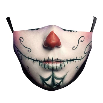 Móda Halloween Karneval Zábavnej Dospelých Dieťa Joker Klaun Tvár Tlač Masky Deti Umývateľný Opakovane Textílie Masky Vonkajšie Pleťové Masky