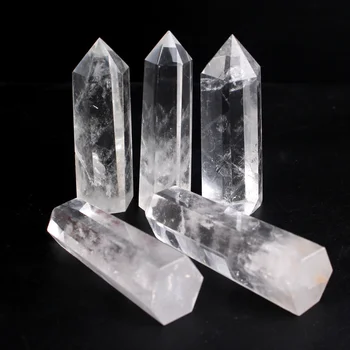 1PC Vysokej Kvality 65-80 mm Prírodný Jasné, Rock Quartz Prútik Crystal Jediný Bod Biele Kamenné Obelisk Liečenie Reiki Ornament