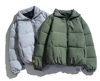 2020 Zimný Kabát pánske Teplé Parkas Streetwear Bavlna Coats Slim Fit Muž Bundy Pevné Vetru Vatovaný Kabát Pánske Oblečenie 4XL