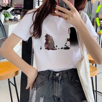 Štúdio Ghibli Odvážneho Preč Harajuku Kawaii T Shirt Ženy Zábavné Ullzang T-shirt 90. rokov kórejský Štýl Tričko Grafický Hornej Tees Žena