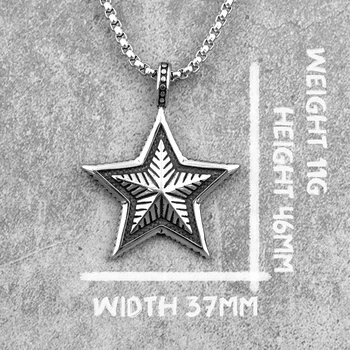 Pentagram Star Talizman z Nehrdzavejúcej Ocele Mužov, Náhrdelníky, Prívesky Reťazca Punk pre Priateľ Muž Šperky Tvorivosti Darček Veľkoobchod