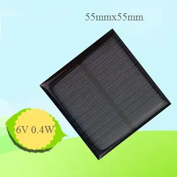 ALLMEJORES Solárny panel 6V SPOTREBA 0,4 W mini epoxidové solárny panel, batéria diy solar súpravy 45mm x45mm 5 ks/Veľa