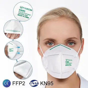 POWECOM KN95 Maska 5 Vrstva Filter Priedušná Masky na Tvár Ústa Maska s Vysokou Účinnosťou, Respirátor, Ochranné KN95 Úst Masku na Tvár